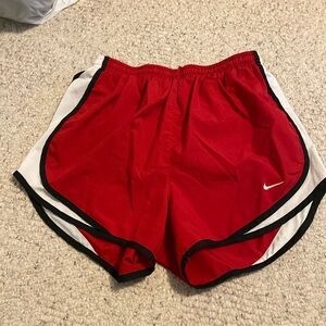 Nike. Dri-Fit Shorts. Red & White. Size S.